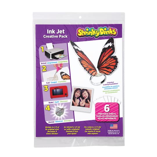 Shrinky Dinks Ink Jet Pack 6ct